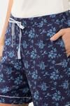 Amante Sleep Shorts - Blue Floral Print — thumbnail 4